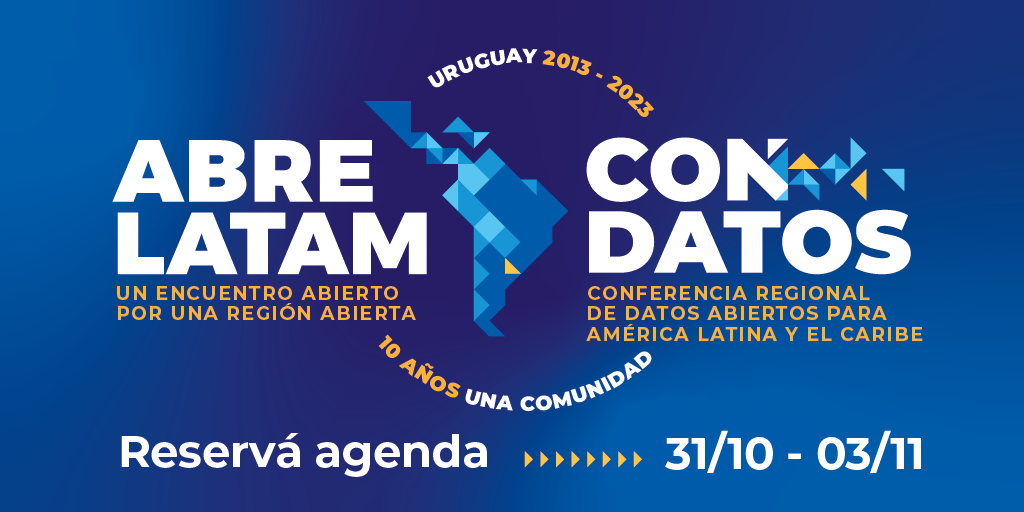 Imagen con logo de ABRELATAM/CONDATOS con las fechas para reservar (31 de octubre al 3 de noviembre).